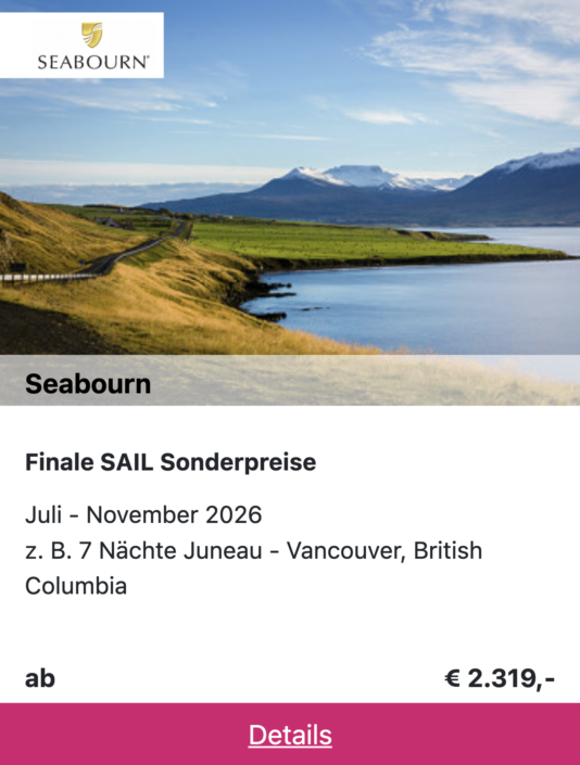 Für mehr Details klicken - Deals Of The Week Seabourn Deals Of The Week Seabourn