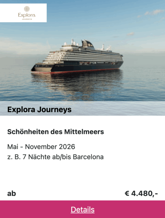 Für mehr Details klicken - Explora Angebot